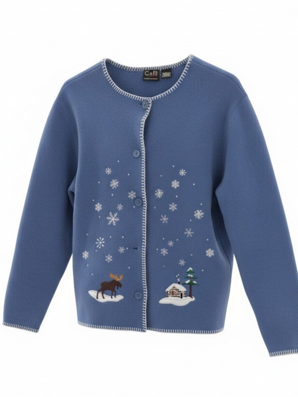 Croft & Barrow Holiday Snowflake Cardigan